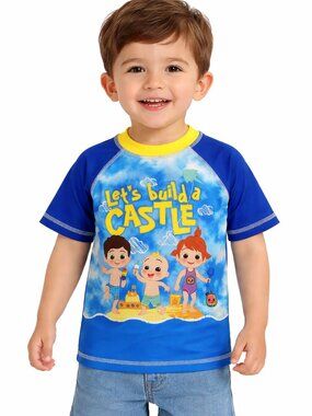 Toddler Boys Cocomelon Rash Guard Shirt Swim NWT 12 mos,2T,3T,4T.5T